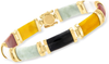 Ross-Simons Multicolored Jade"Good Fortune" Bracelet in 18Kt Gold over Sterling