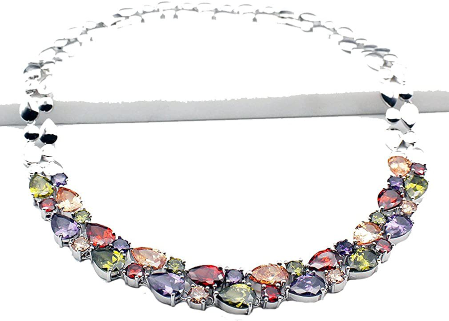 Classic Multi Gemstones Silver Sets, Amethyst Garnet Morganite Peridot