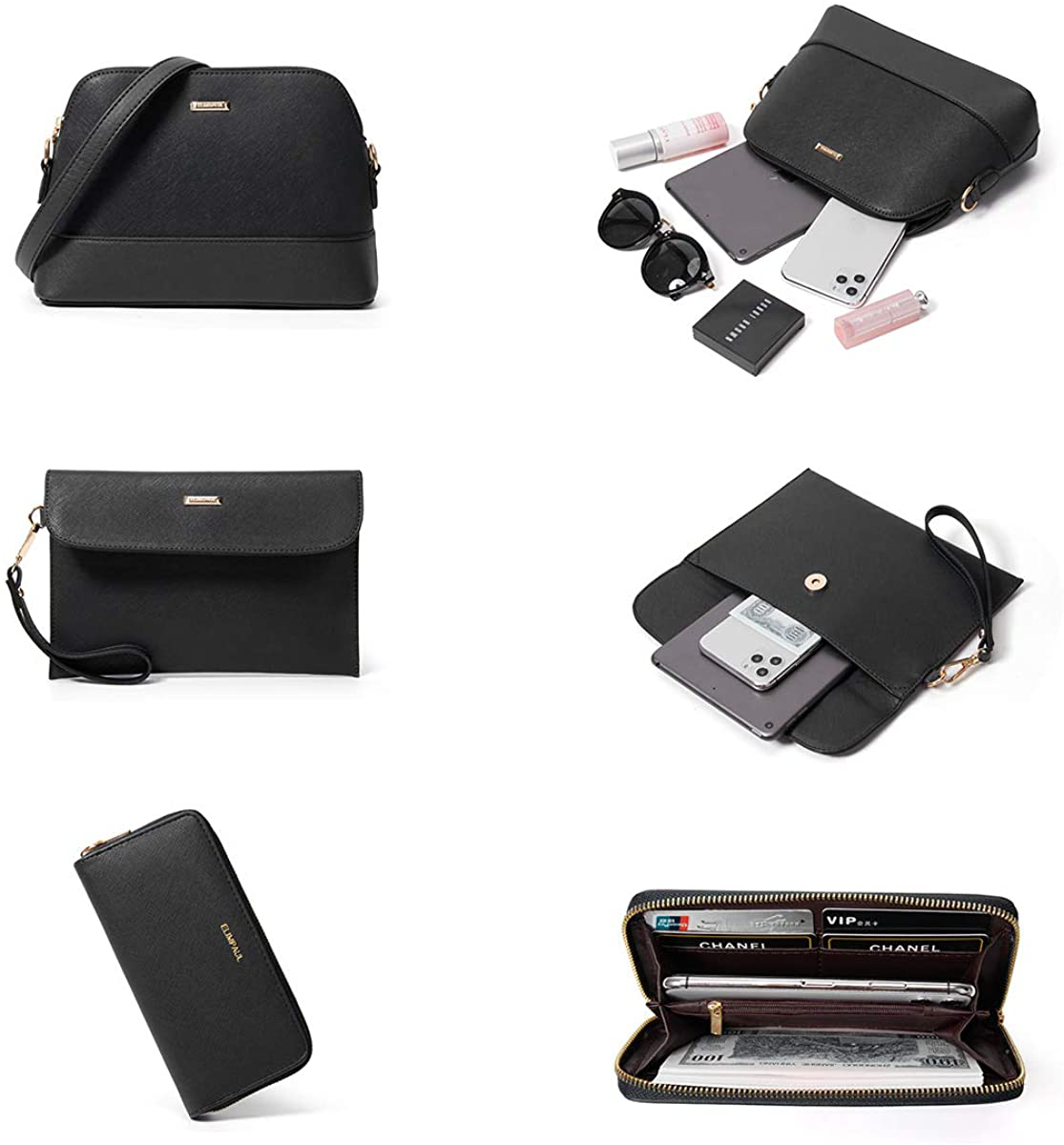 Women Fashion Handbags Wallet Tote Bag Shoulder Bag Top Handle Satchel Purse Set 4Pcs