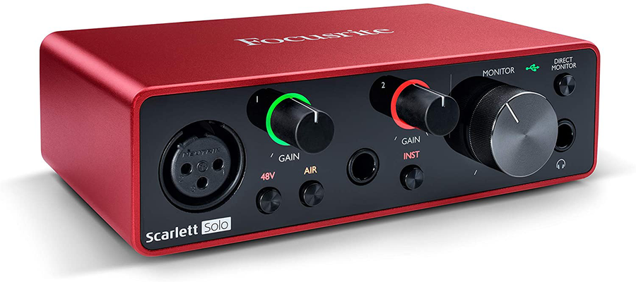 Focusrite Scarlett Solo (3Rd Gen) USB Audio Interface with Pro Tools | First