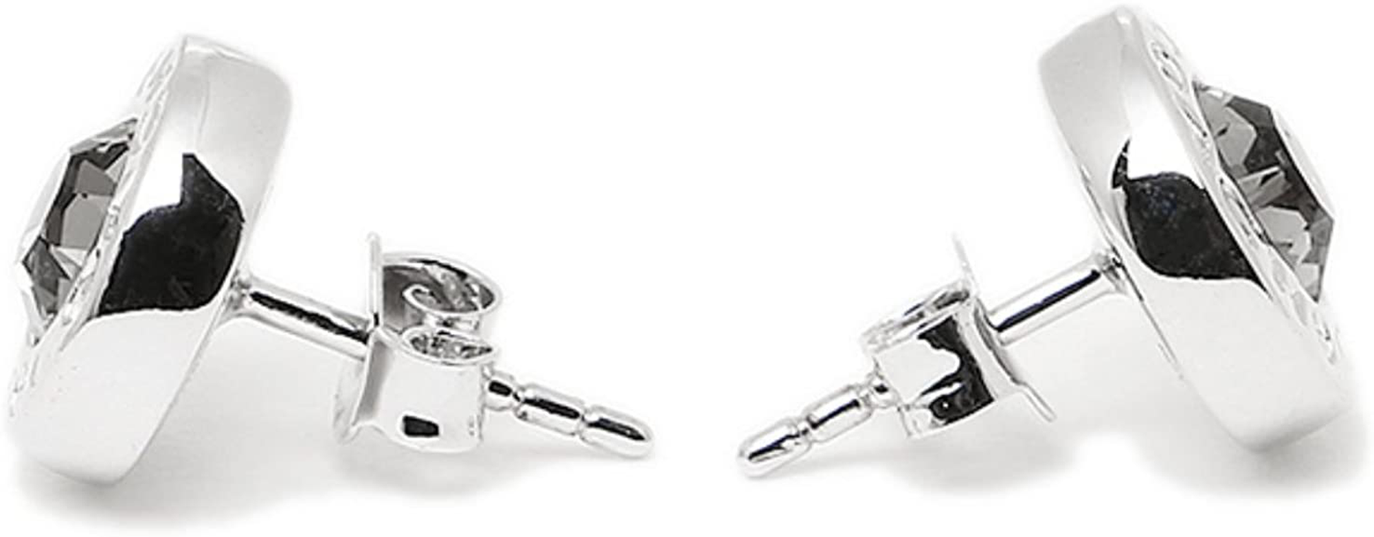 Coach OPEN CIRCLE STONE STRAND EARRINGS SILVER