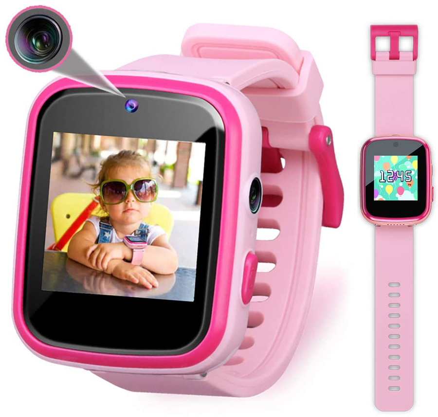Vakzovy Kids Smart Watch Girls, Gifts for 3-10 Year Old Girls Dual Camera Touchscreen Smart Watch for Kids with Music Player, Educational Toys Toddles Birthday Gift for Girls Ages 6 7 8