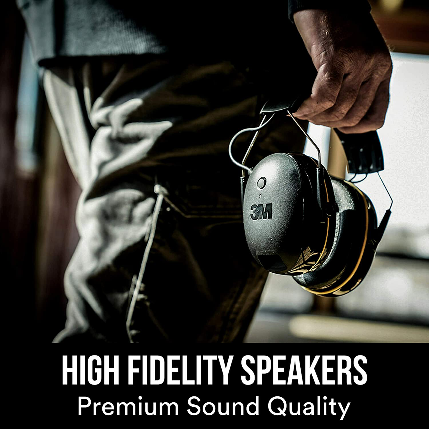 3M Worktunes Connect Hearing Protector with Bluetooth Technology, 24 Db NRR, Ear Protection for Mowing, Snowblowing, Construction, Work Shops