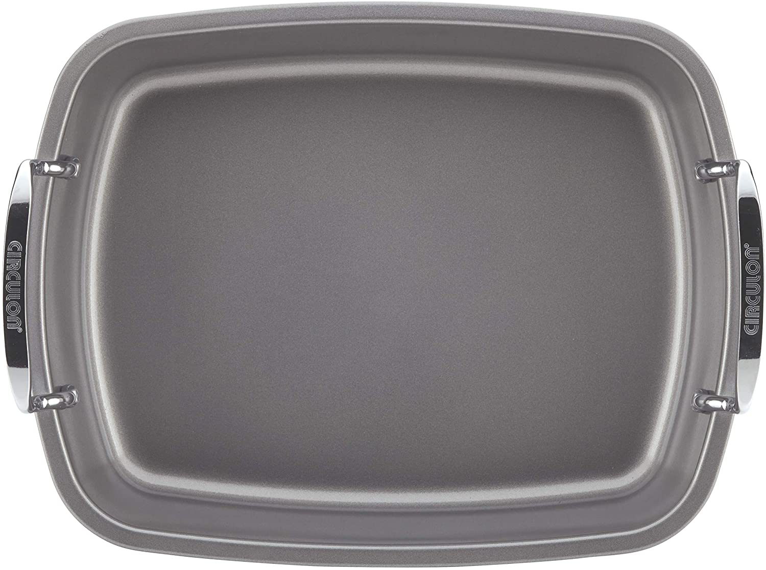 Circulon Nonstick Roasting Pan / Roaster with Rack - 17 Inch X 13 Inch, Gray