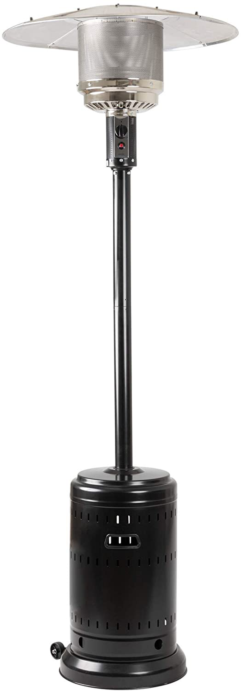 Amazon Basics 46,000 BTU Outdoor Propane Patio Heater with Wheels, Commercial & Residential - Havana Bronze