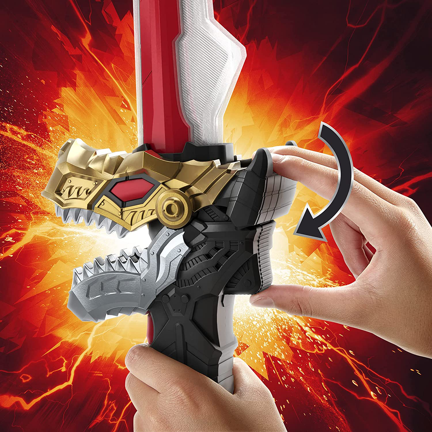 Power Rangers Dino Fury Chromafury Saber Electronic Color-Scanning Toy with Lights and Sounds, Inspired by the TV Show Ages 5 and Up
