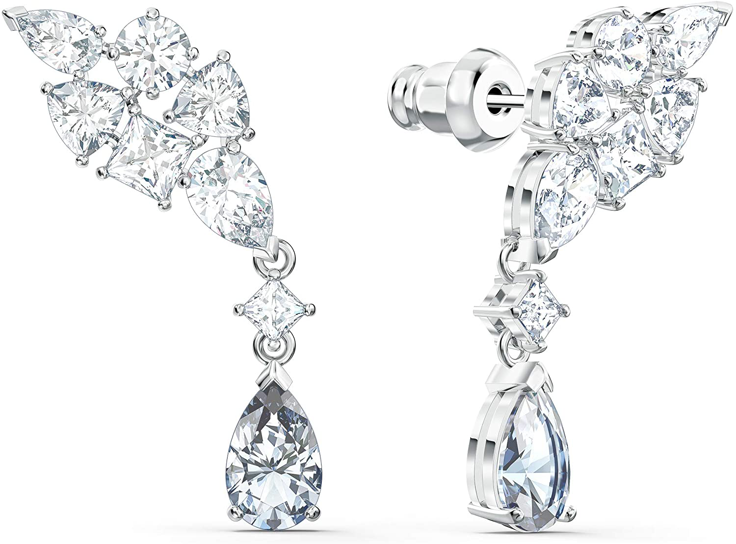 SWAROVSKI Women'S Tennis Deluxe Jewelry Collection, Rhodium & Rose Gold Tone Finish, Clear Crystals