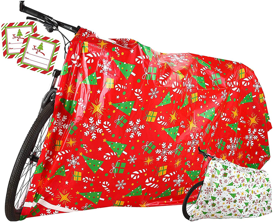 2 Pcs Jumbo Christmas Gift Bags 60” X 72” with Gift Tags for Heavy Duty Large Gifts Bags, Holiday Presents Bicycle, Christmas Season Gift Decorations, Holiday Gift Giving.