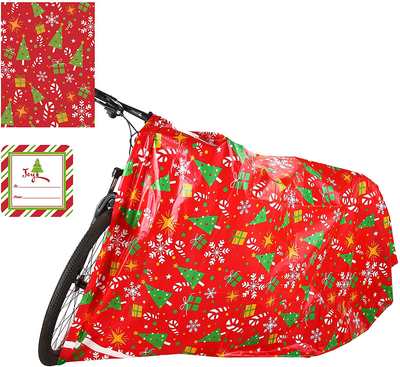 2 Pcs Jumbo Christmas Gift Bags 60” X 72” with Gift Tags for Heavy Duty Large Gifts Bags, Holiday Presents Bicycle, Christmas Season Gift Decorations, Holiday Gift Giving.
