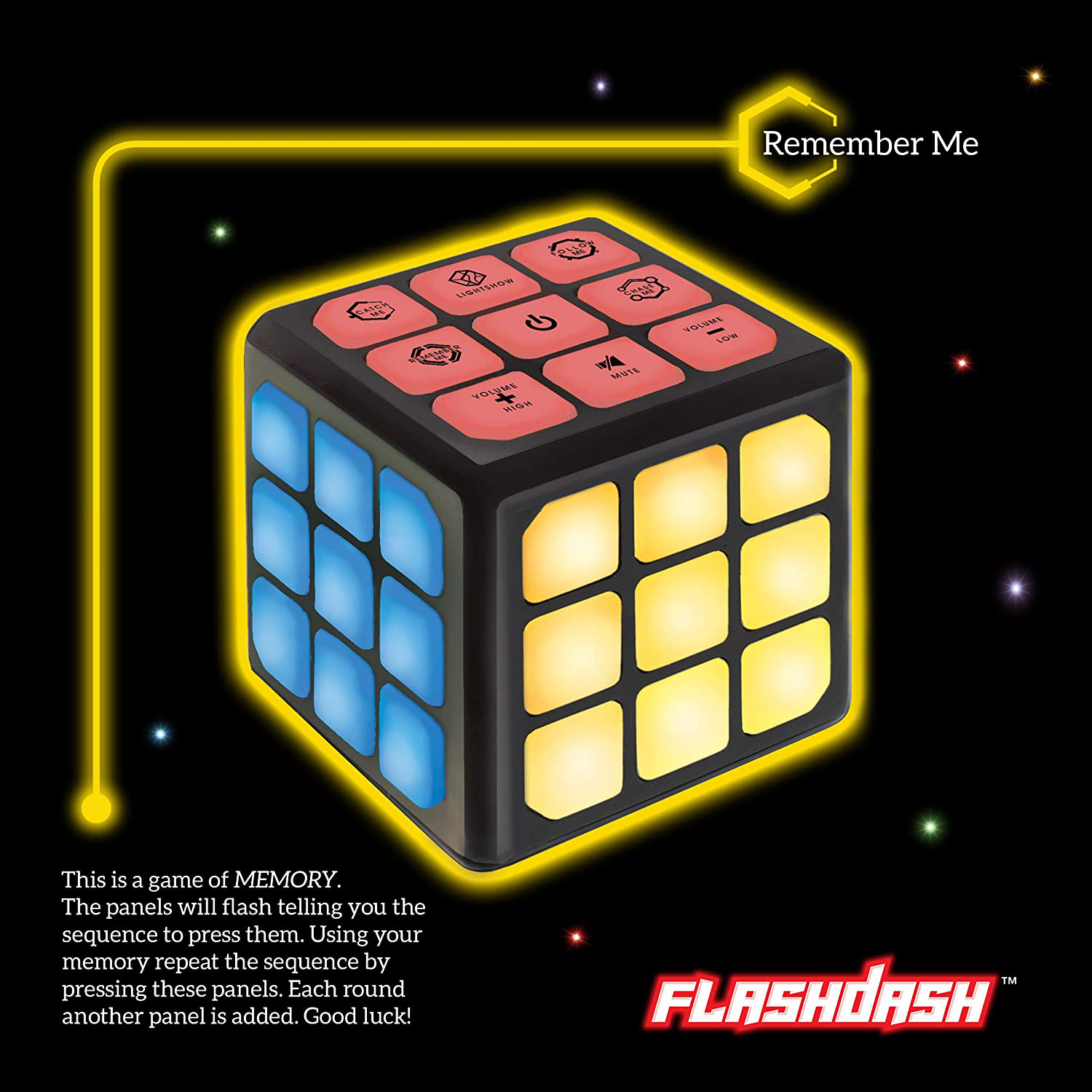 Flashing Cube Electronic Memory & Brain Game | 4-In-1 Handheld Game for Kids | STEM Toy for Kids Boys and Girls | Fun Gift Toy for Kids Ages 6-12 Years Old