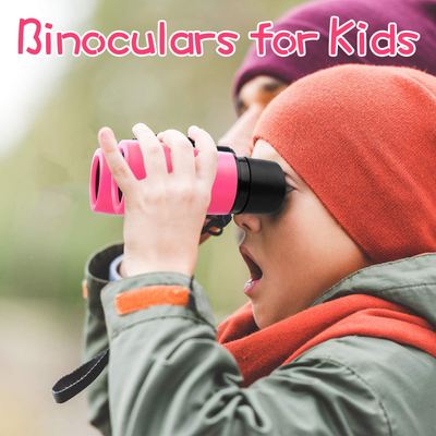 Scotamalone Kids Binoculars Shock Proof Toy Binoculars Set for Age 3-12 Years Old Boys Girls Bird Watching Educational Learning Hunting Hiking Birthday Presents