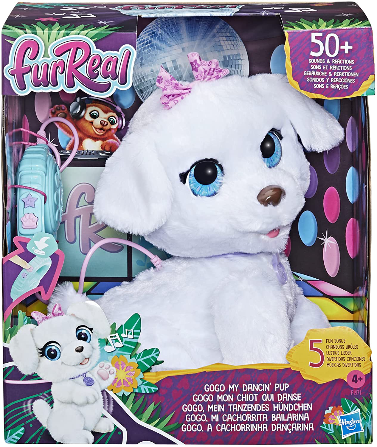 Furreal Gogo My Dancin' Pup Interactive Toy, Electronic Pet, Dancing Toy, 50+ Sounds and Reactions, 5 Different Songs, Ages 4 and up , White
