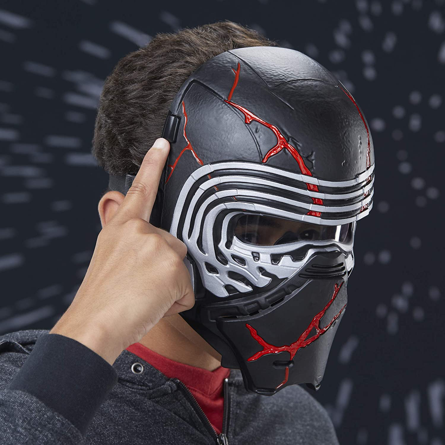 STAR WARS: the Rise of Skywalker Supreme Leader Kylo Ren Force Rage Electronic Mask for Kids Role-Play & Costume Dress Up, Brown