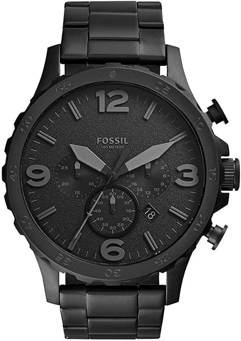 Fossil Men'S Nate Stainless Steel Quartz Chronograph Watch