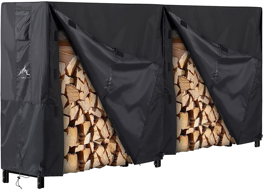 Himal Outdoor Firewood Racks Cover Log Rack Waterproof Firewood Cover Fit 8FT Wood Rack