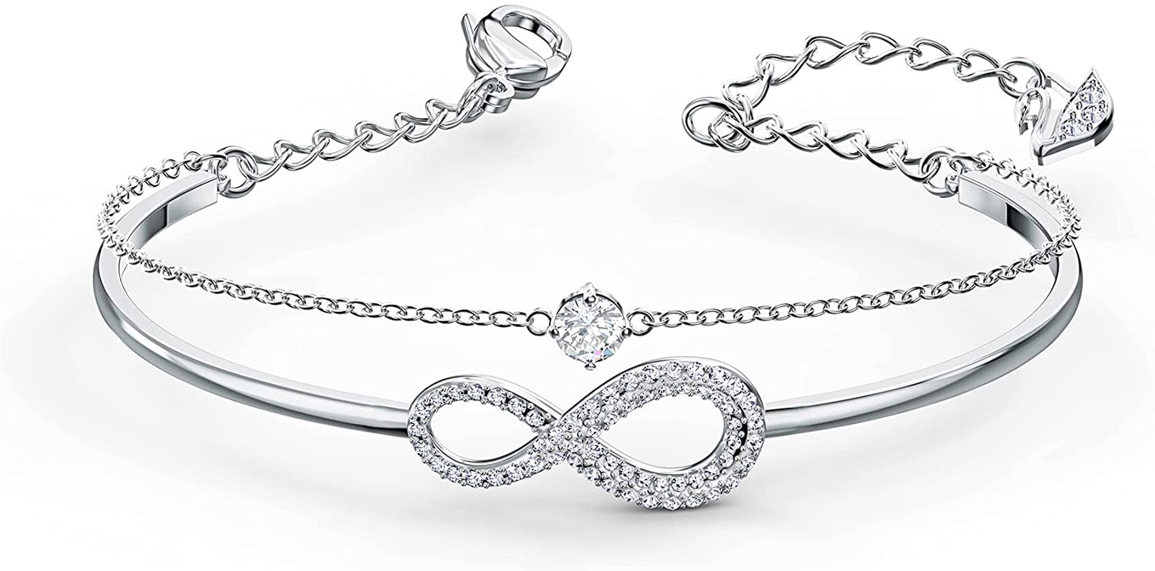 SWAROVSKI Women'S Infinity Crystal Jewelry Collections, Rhodium & Rose Gold Tone Finish