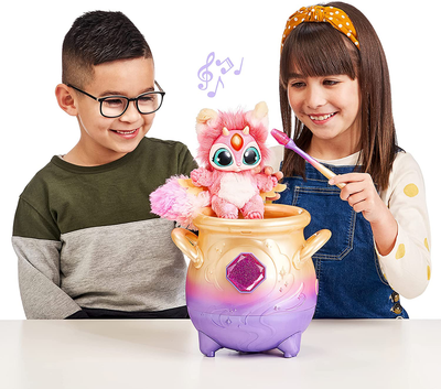 Magic Mixies Magical Misting Cauldron with Interactive 8 Inch Pink Plush Toy and 50+ Sounds and Reactions