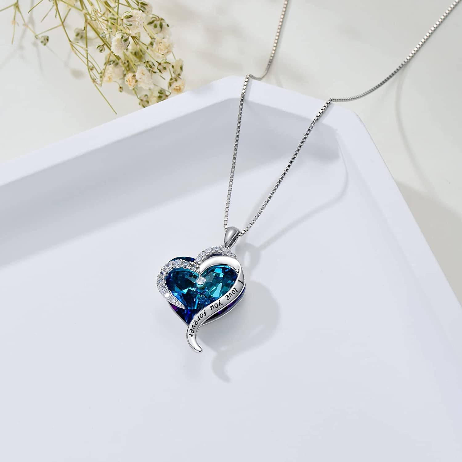 Valentine'S Day Gifts for Women 925 Sterling Silver I Love You to the Moon and Back Necklace Birthday Anniversary Jewelry Gifts for Women Mom Wife Girls