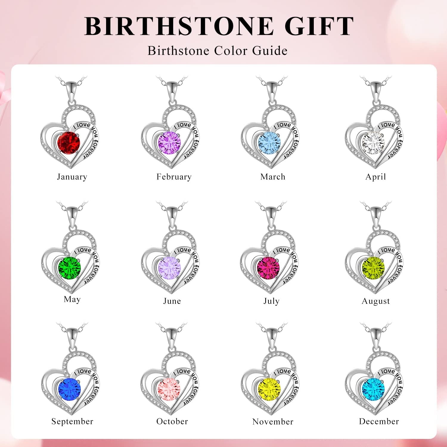 Necklaces for Women 925 Sterling Silver Forever Love Heart Pendant Necklace, Christmas Birthday Anniversary Valentine'S Day Jewelry Gift for Wife Mother Girls