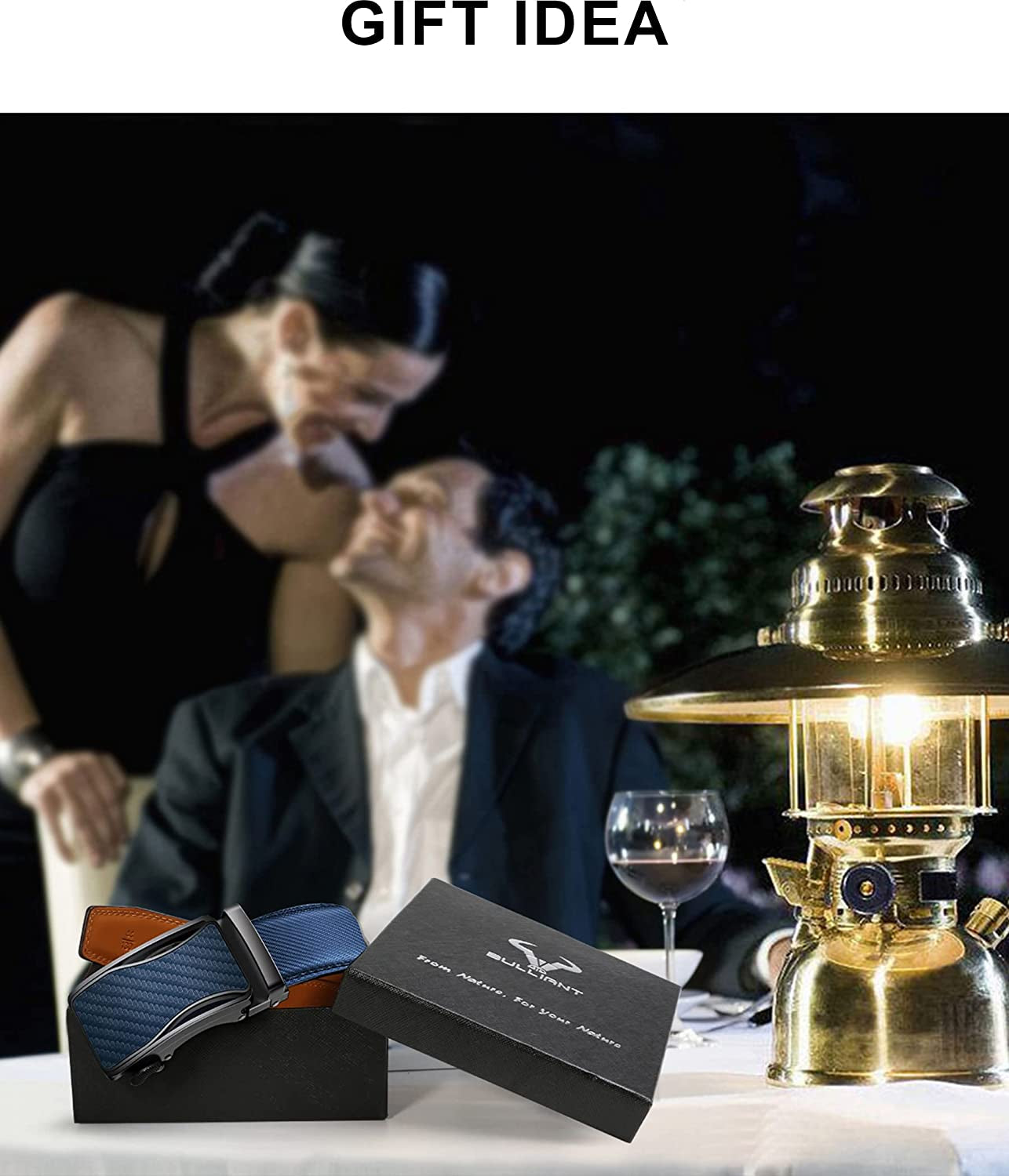 Mens Ratchet Belt 2 Units, Sliding Belt for Mens Dress Casual Pant Shirts Oxfords 1 3/8",Size Adjustable