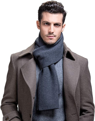 Men'S 100 Australian Merino Wool Scarf Knitted Soft Warm Neckwear