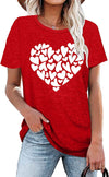 Valentines Day Shirt for Women Cute Love Heart Tshirts Graphic Valentine Gift Tee Casual Hearts Tops