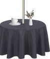 Outdoor and Indoor Tablecloth - Washable Waterproof Wrinkle Free Table Cloth with Zipper and Umbrella Hole for Spring/ Summer/ Party/ Picnic/ BBQS/ Patio (Round 60 Inch, Grey)