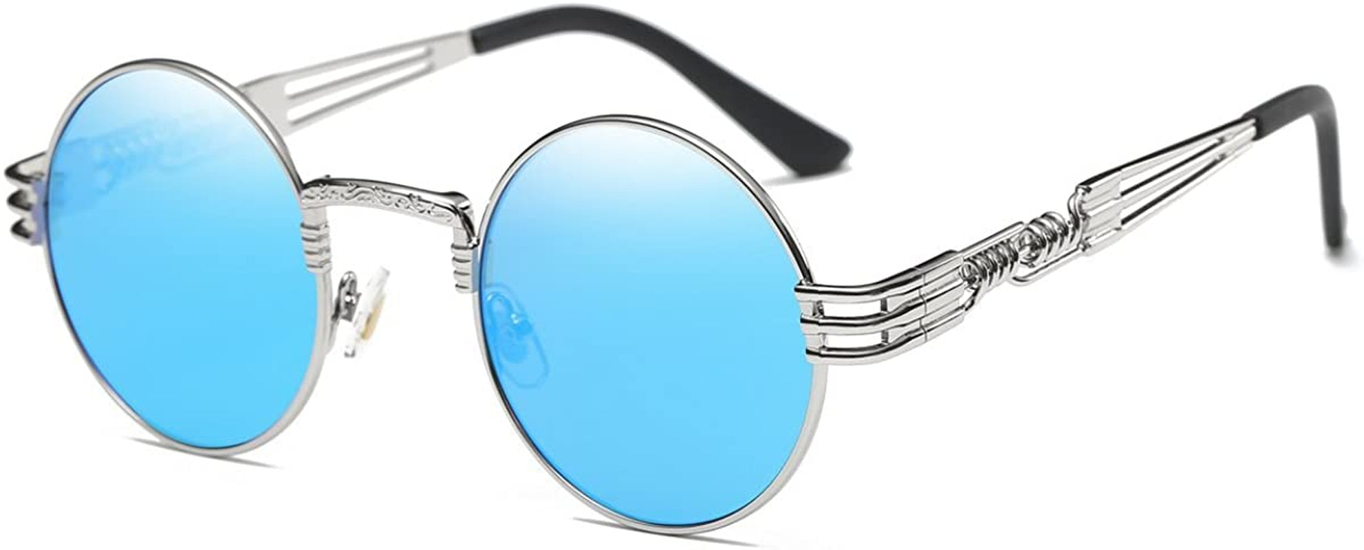 Steampunk round Sunglasses Metal Frame Circle Shades