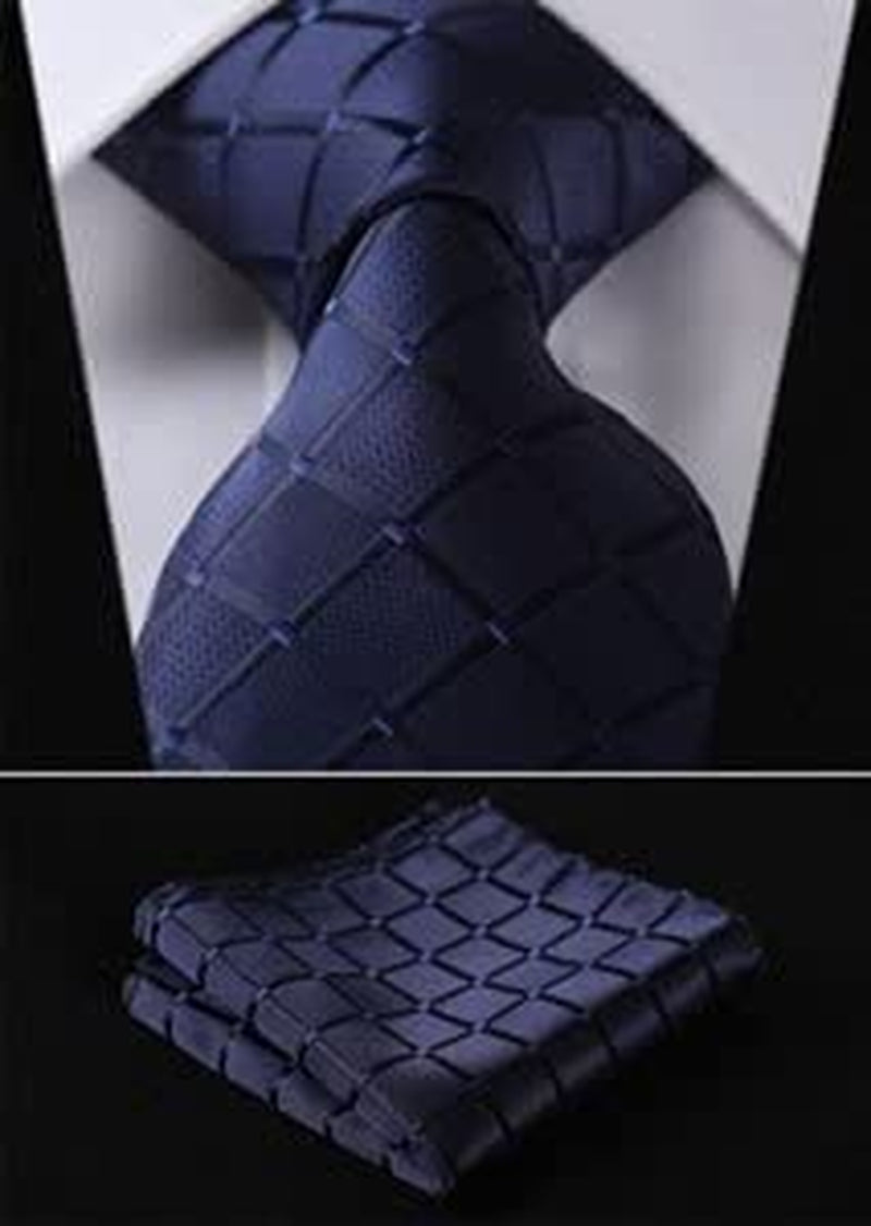 Mens Ties Set 5PCS Collection Tie and Pocket Sqaure Formal Business Neckties Gift Box Wedding Necktie for Men