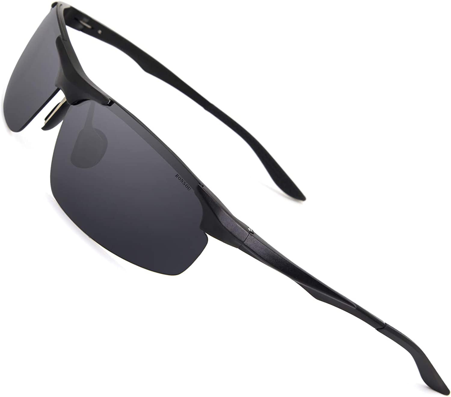 Men Sport Al-Mg Polarized Sunglasses Unbreakable for Driving Cycling Fishing Golf