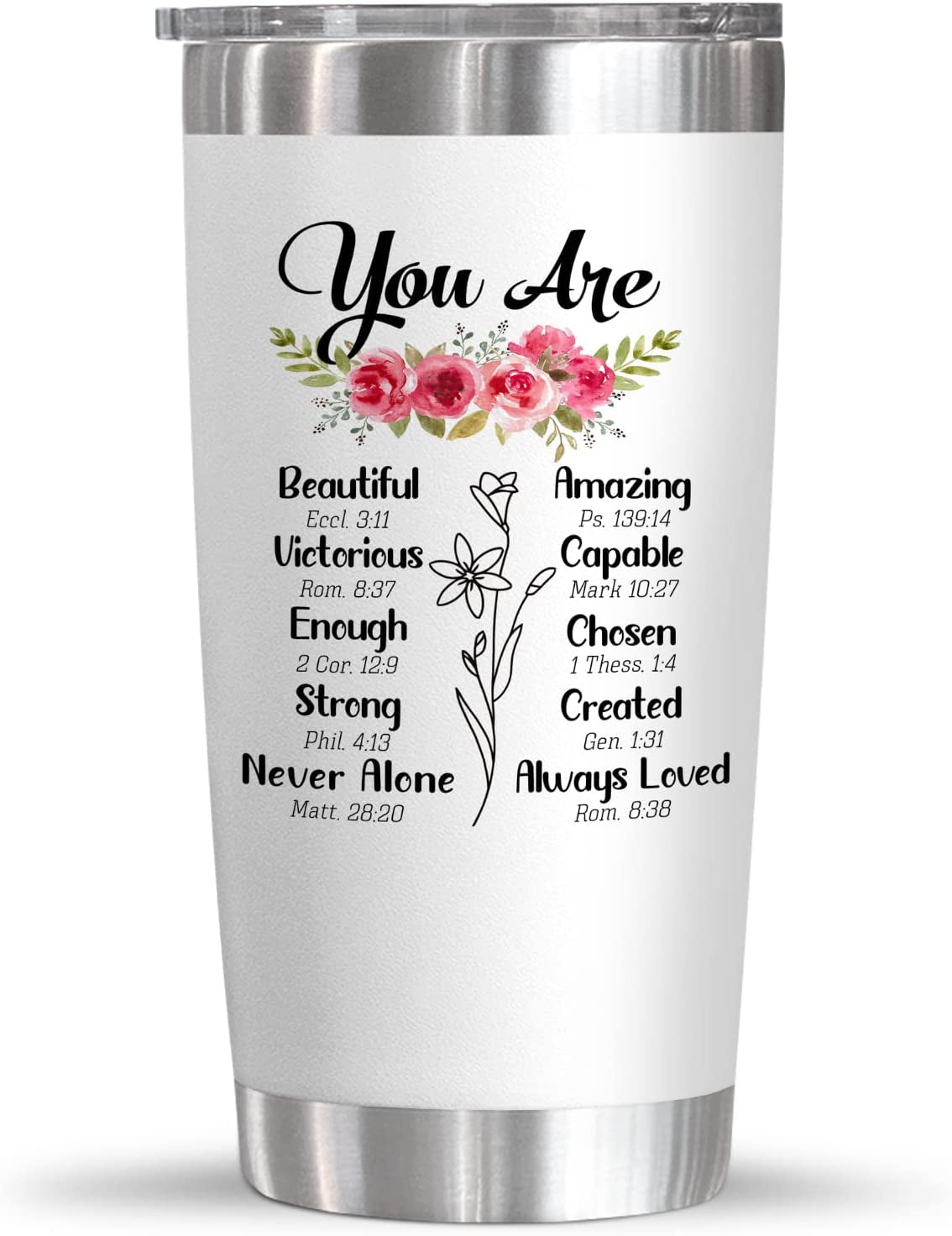 Gifts for Women - Christian Gifts for Women - Inspiration Religious Gifts Idea - Valentines, Christmas Gifts for Women - Birthday Gifts for Women, Mom, Friend, Sister - 20 Oz Stainless Steel Tumbler