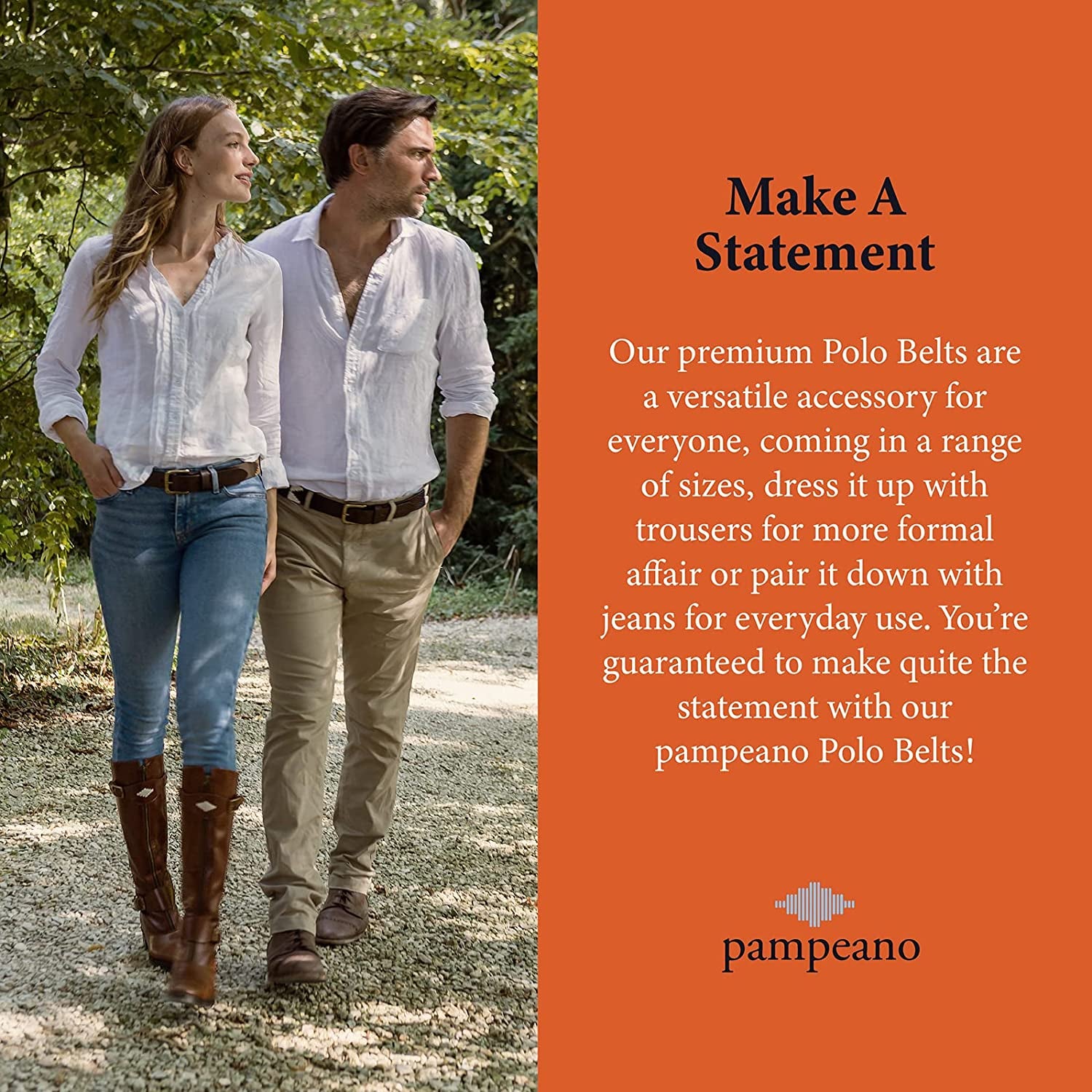 Polo Belt | Handmade by Master Artisans | Gift Boxed Argentine Gaucho Belts | Hand Stitched Argentinian Leather