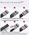 Leather Ratchet Belts for Men Automatic Buckle with Belt Box, Gift for Men