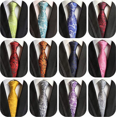Classic Men'S Silk Tie Necktie Woven JACQUARD Neck Ties