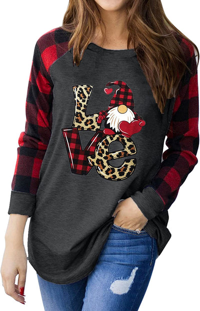 Valentines Day Shirt for Women Cute Love Heart Tshirts Graphic Valentine Gift Tee Casual Hearts Tops