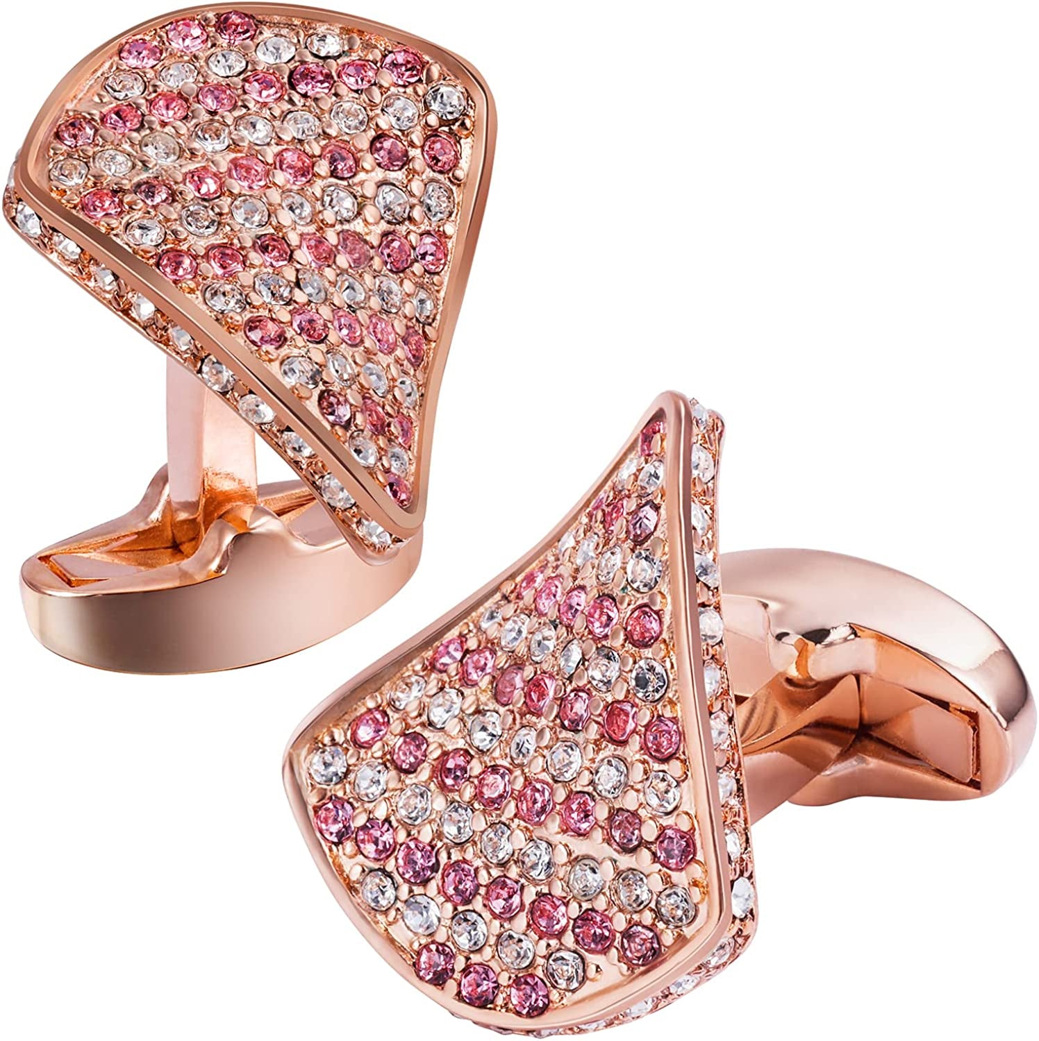 Cufflinks for Men, Gold Diamond Crystal Cufflinks for Groom Husband Personalized Gifts, Mens Formal Wedding Business Cufflinks, Luxurious Gorgeous Cuff Links French Shirt Accessories