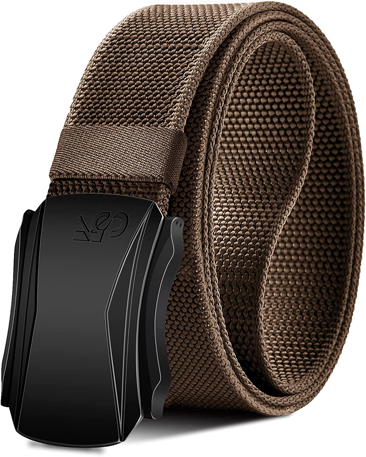 Mens Belt, Military Tactical Stretch Web Nylon Belt for Hiking Hunting Pants 1.5",Cut for Fit