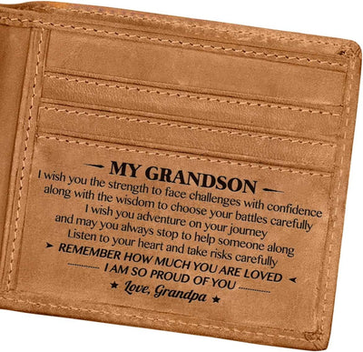 Engraved Bifold Wallet - to My Husband - I Love You More than Anything in the World Gifts for Men RFID Wallet Bifold Men Husband Gifts from Wife Christmas Birthday Father'S Day Gifts