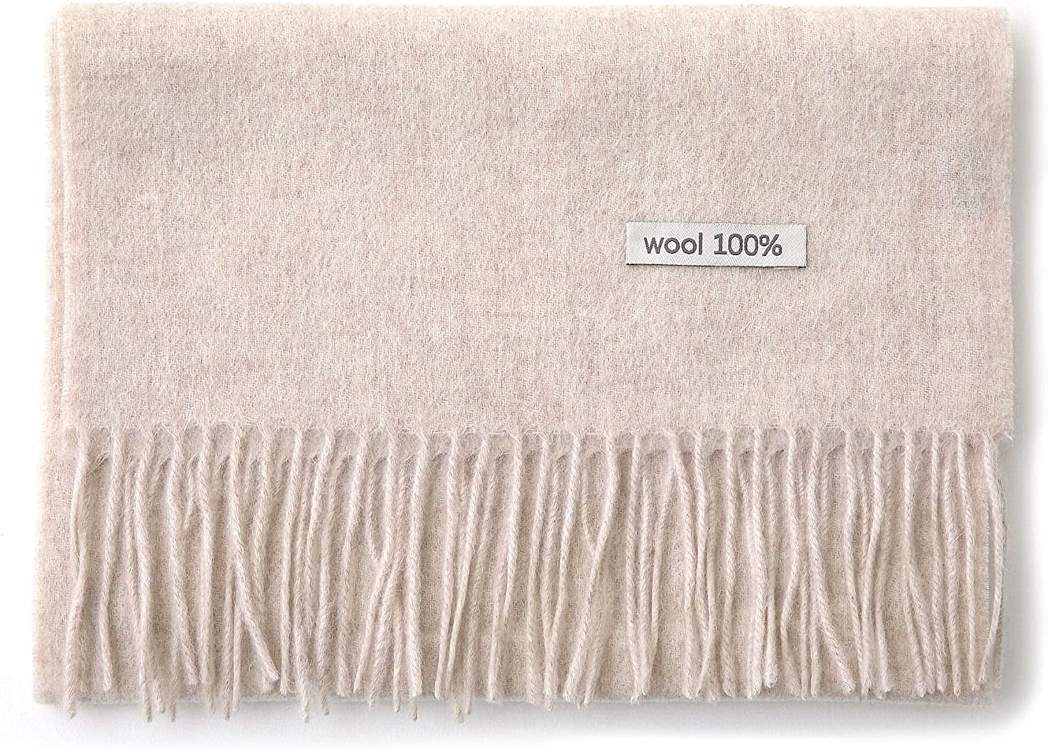 100% Wool Scarf - Men and Women Warm Soft Luxurious Solid Colors Gift Box by
