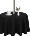 Outdoor and Indoor Tablecloth - Washable Waterproof Wrinkle Free Table Cloth with Zipper and Umbrella Hole for Spring/ Summer/ Party/ Picnic/ BBQS/ Patio (Round 60 Inch, Grey)