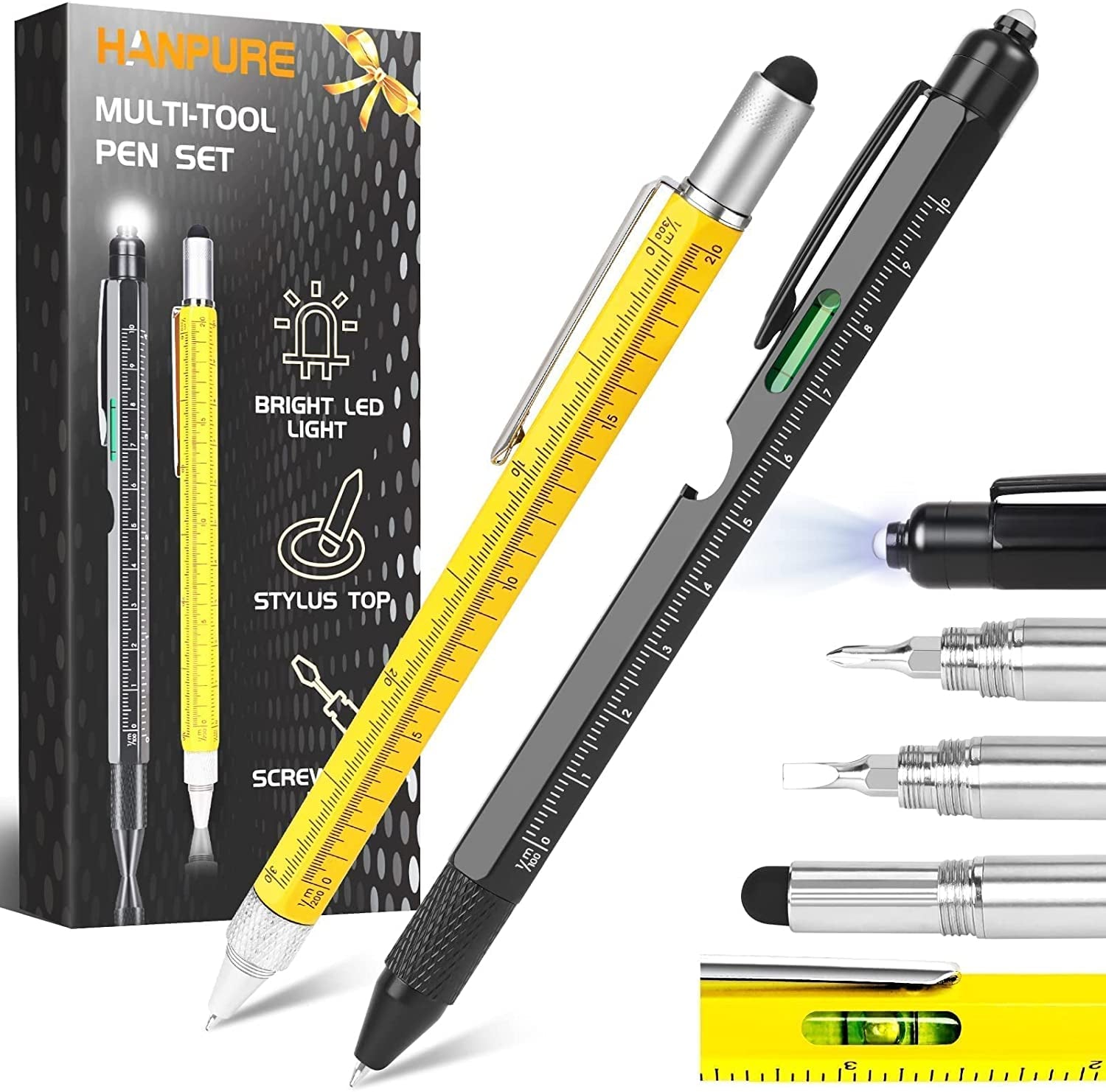 Gifts for Men Bluetooth Beanie Hat & Multi Tool Pen - 2 Cool Gadgets Set for Dad Birthday Women Christmas Stocking Stuffers