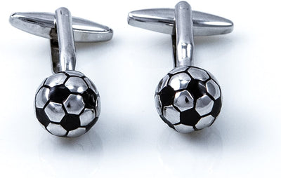 Soccer Player Ball Shoes 4 Pairs Cufflinks in a Presentation Gift Box & Polishing Cloth