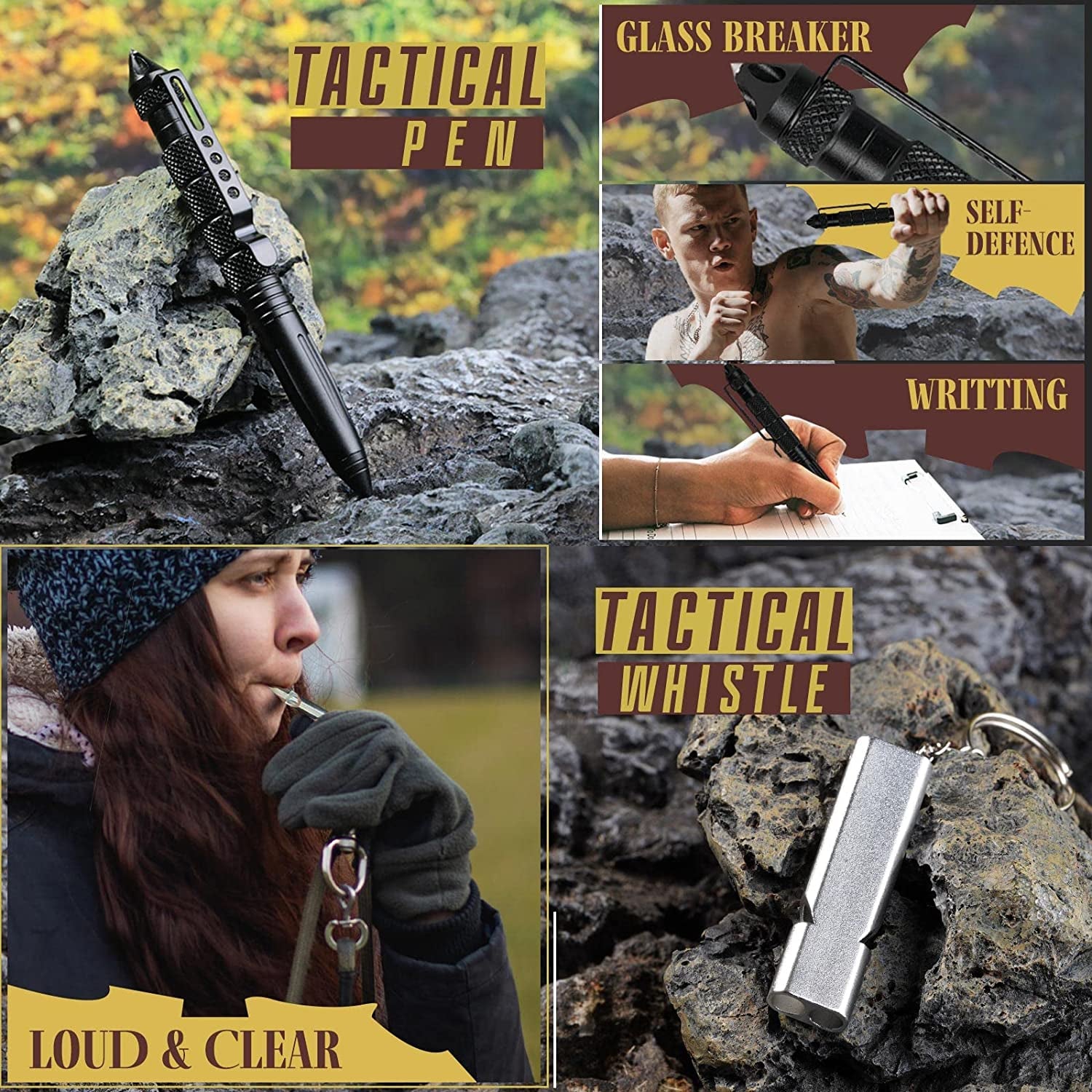 Gifts for Men Husband Dad, Survival Gear and Equipment 14 in 1, Survival Kit, Christmas Stocking Stuffers Birthday Gift Ideas for Him Boyfriend Teenage Boy, Camping Hunting Fishing Accessories