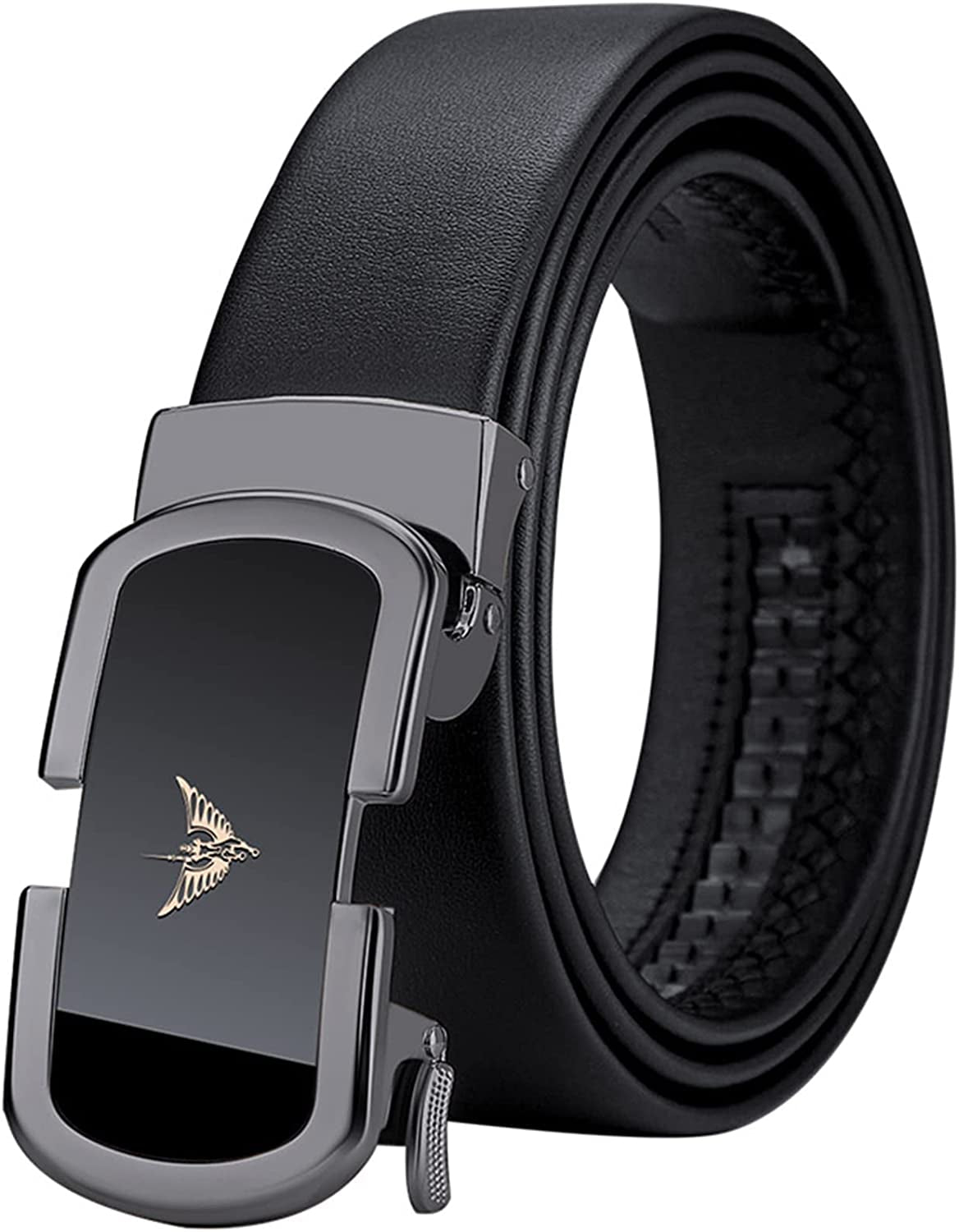 Leather Ratchet Belts for Men Fashion Automtic Buckle Waist Belt with Gift Box, Gift for Men