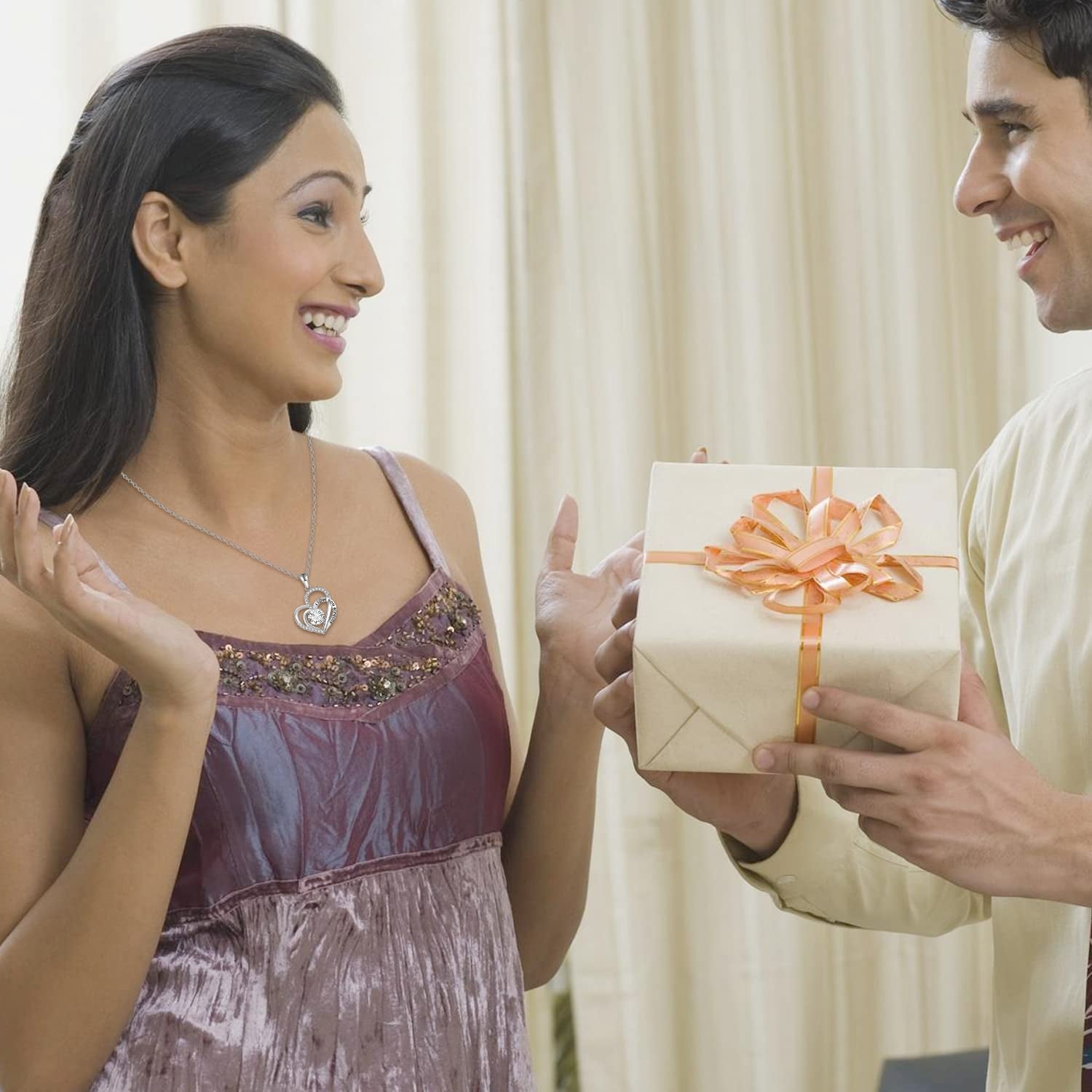 Necklaces for Women 925 Sterling Silver Forever Love Heart Pendant Necklace, Christmas Birthday Anniversary Valentine'S Day Jewelry Gift for Wife Mother Girls