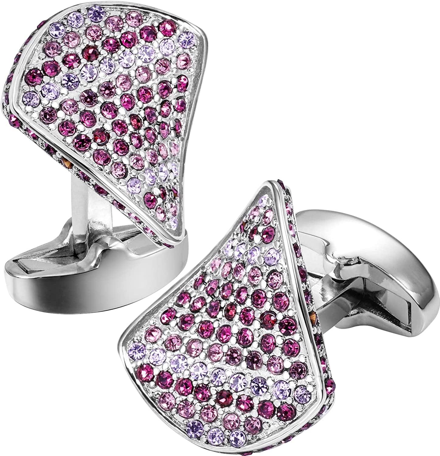 Cufflinks for Men, Gold Diamond Crystal Cufflinks for Groom Husband Personalized Gifts, Mens Formal Wedding Business Cufflinks, Luxurious Gorgeous Cuff Links French Shirt Accessories