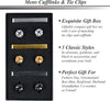 9PC Cufflinks Tie Clip Set Button Shirt Business Men Steel Jewelry Gift Box