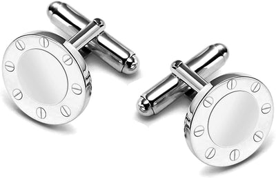 Men'S Sterling Silver Cufflinks for Dad Father Grand-Father