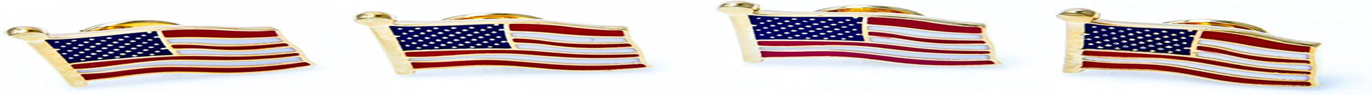 United States of America Flag USA Tuxedo Cufflinks and Studs Set in a Presentation Gift Box & Polishing Cloth