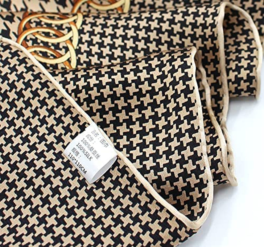 ANDANTINO 100% Pure Mulberry Silk Scarf 43" Large Square Lightweight Headscarf& Shawl–Women Hair Wraps-With Gift Packed